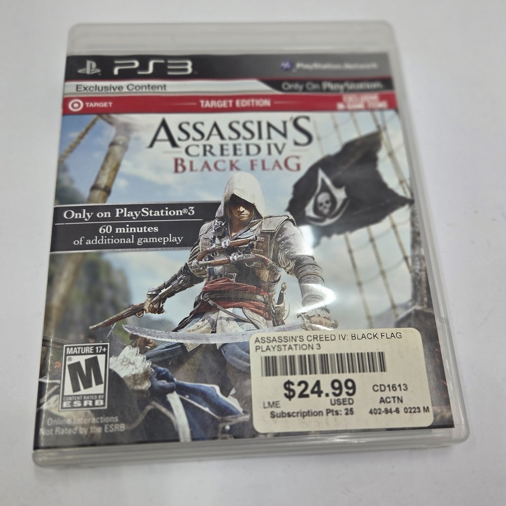 Assassin's Creed IV Black Flag Target Edition PS3 PlayStation 3‎ Game